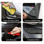 Autocollant pour phare de voiture en vinyle perforé, étanche, anti-rayures