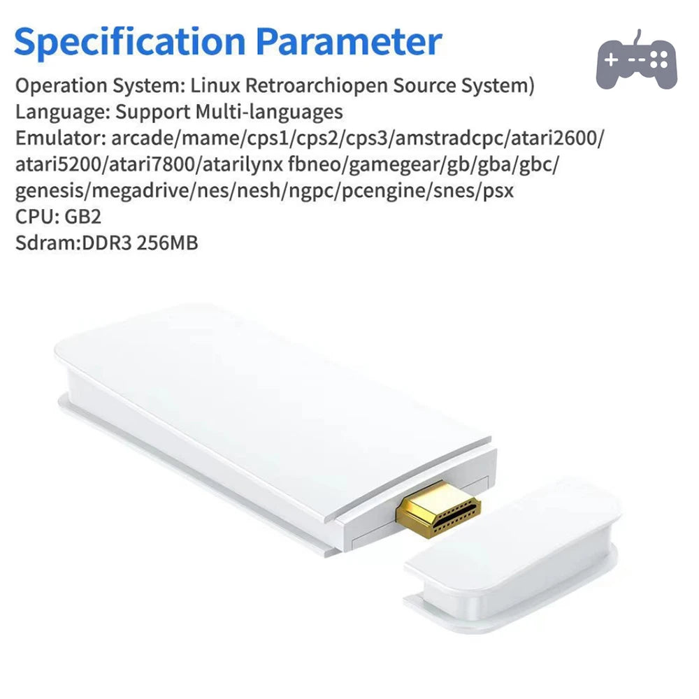 Console de jeux vidéo M15 64 Go avec 3/40000 jeux intégré