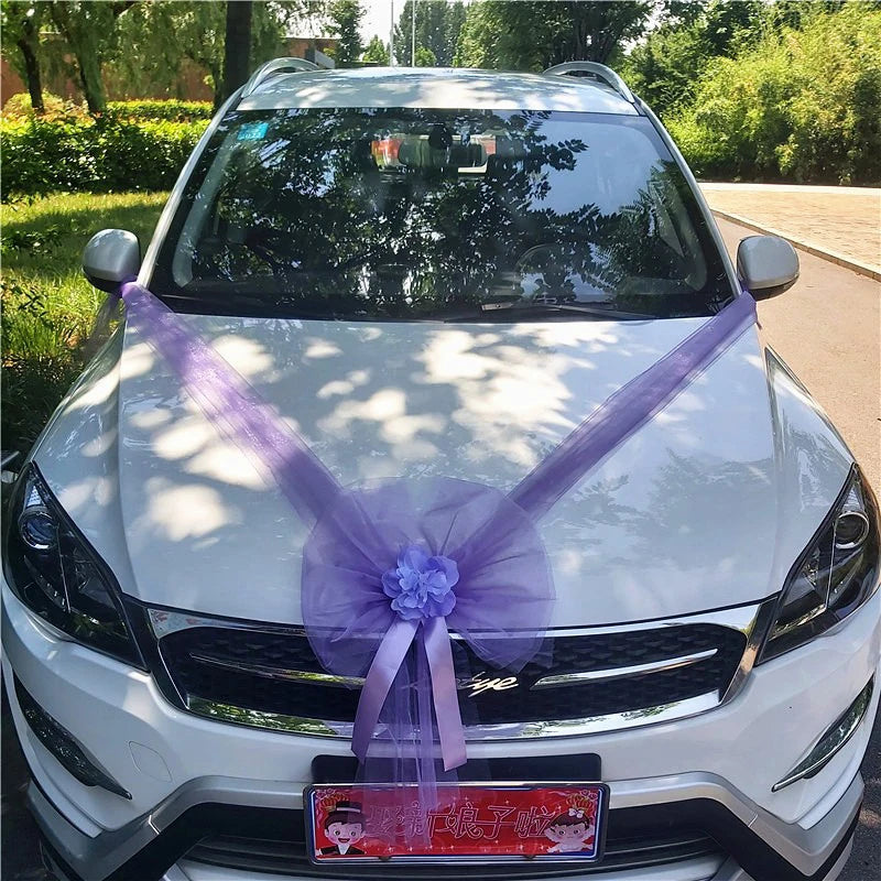 Décoration de voiture de mariage