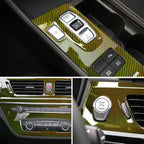 Autocollants en fibre de carbone arc-en-ciel laser