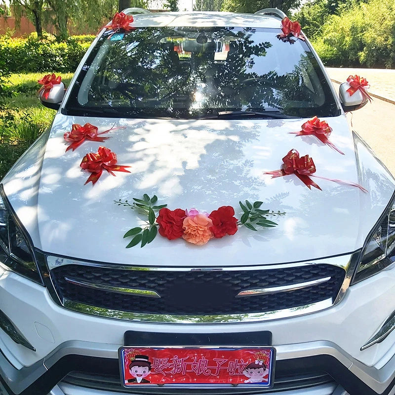 Décoration de voiture de mariage