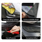 Autocollant pour phare de voiture en vinyle perforé, étanche, anti-rayures