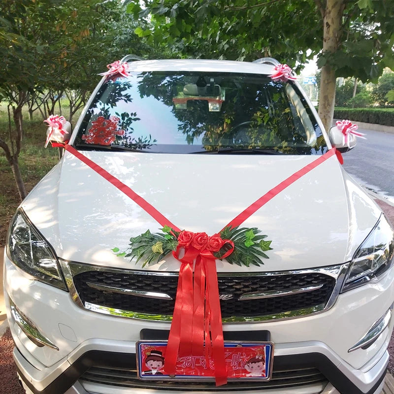 Décoration de voiture de mariage