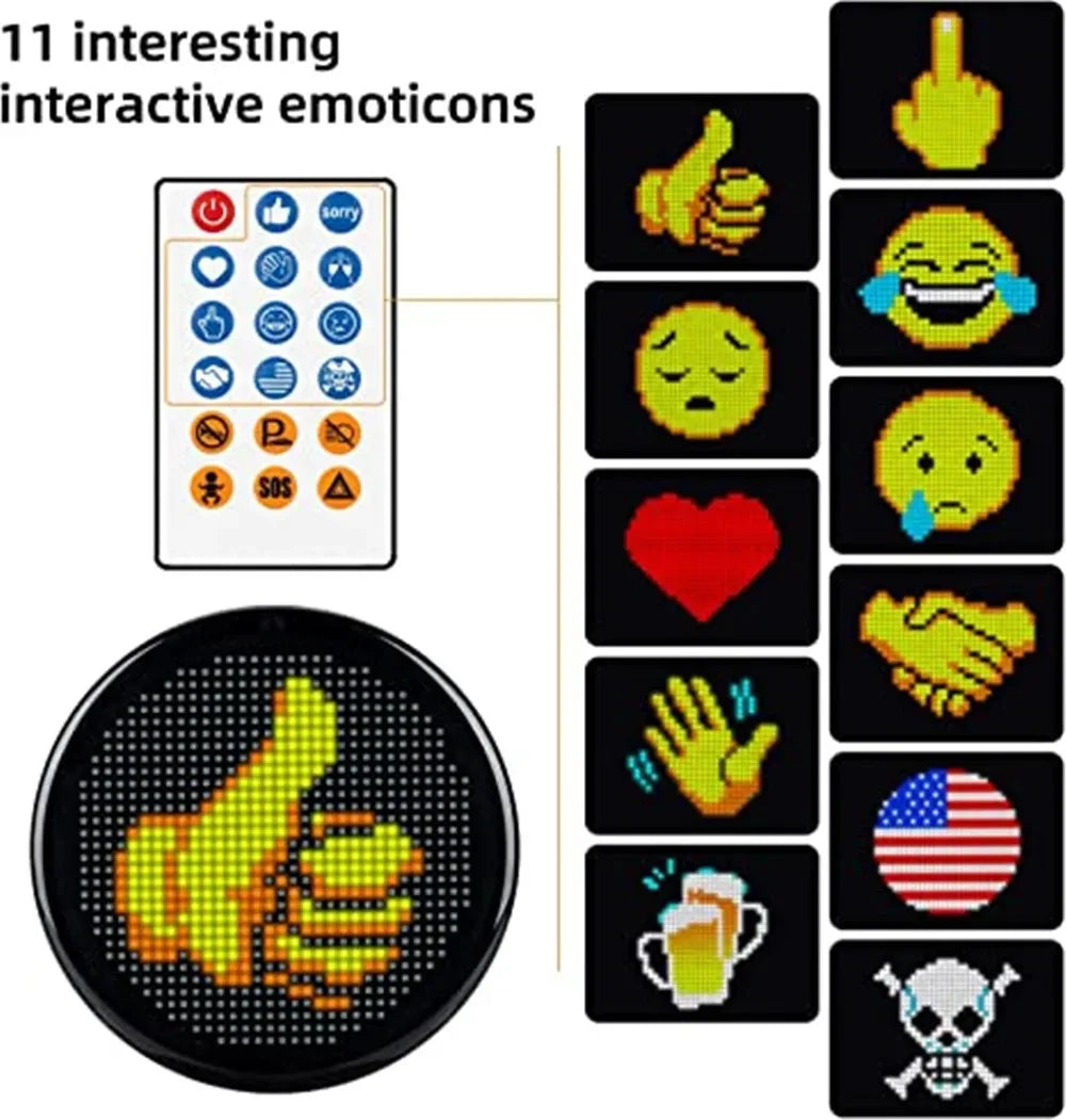 Affichage LED pour voiture écran Pixel Art,  contrôle via application