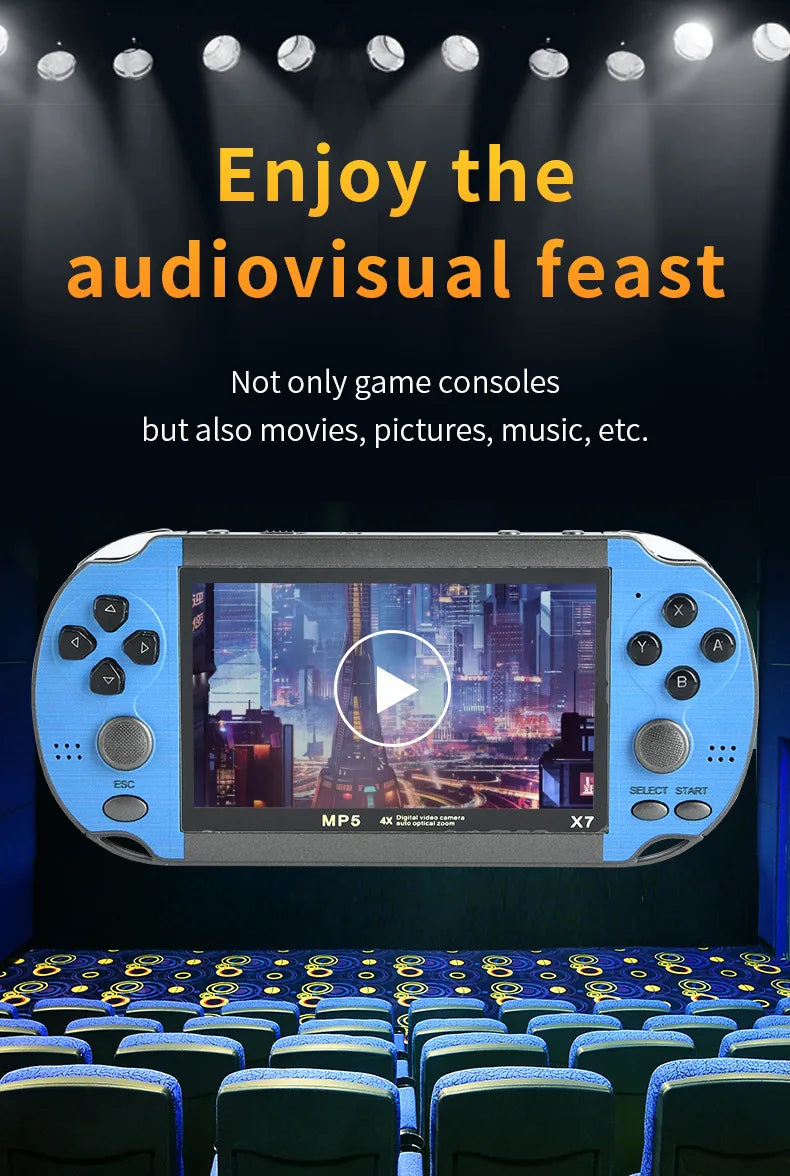 Console de jeu portable X7 4,3 pouces