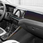 Autocollants en fibre de carbone arc-en-ciel laser