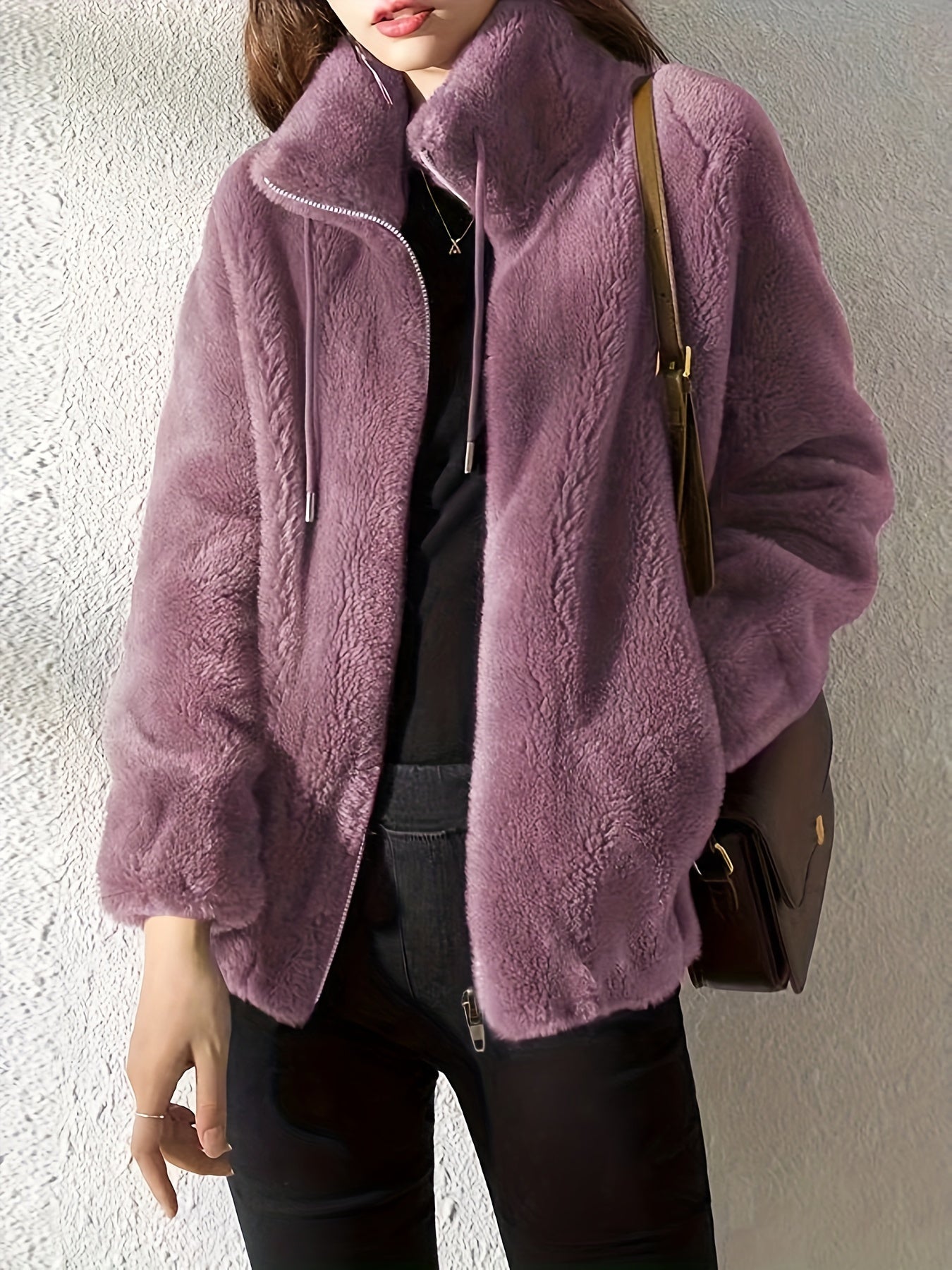 Manteau Teddy à cordon