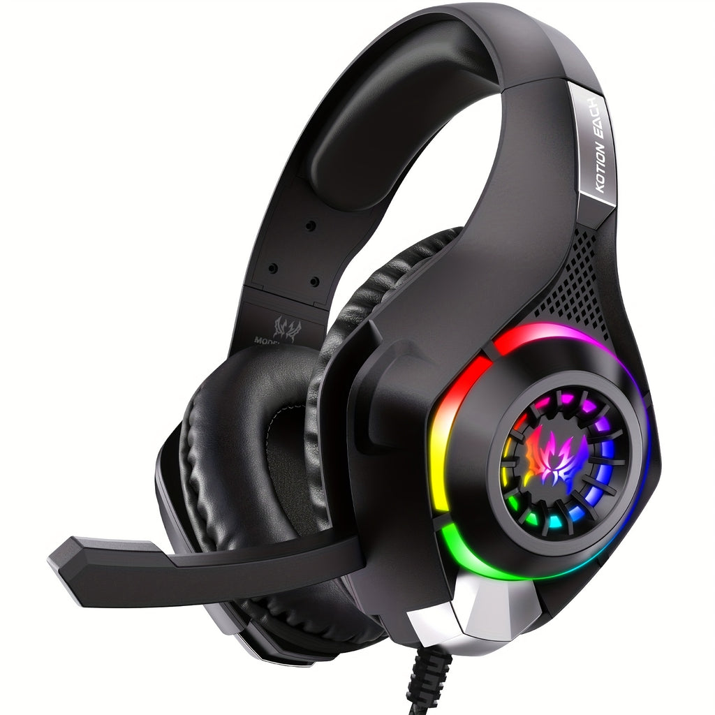 Casque de jeu adapté pour PC, PS4, PS5 avec microphone
