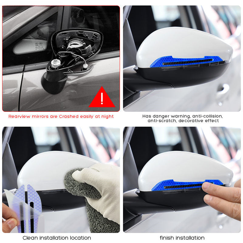 8 Autocollants réfléchissants pour rétroviseur de voiture