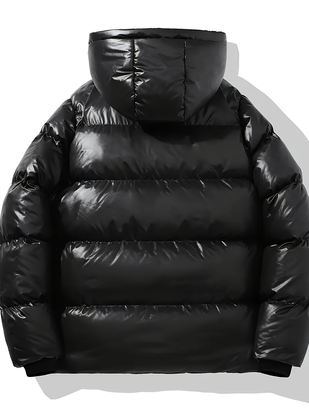 Veste à capuche noire et dorée