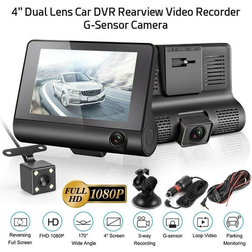 Caméra de voiture DVR 3 objectifs